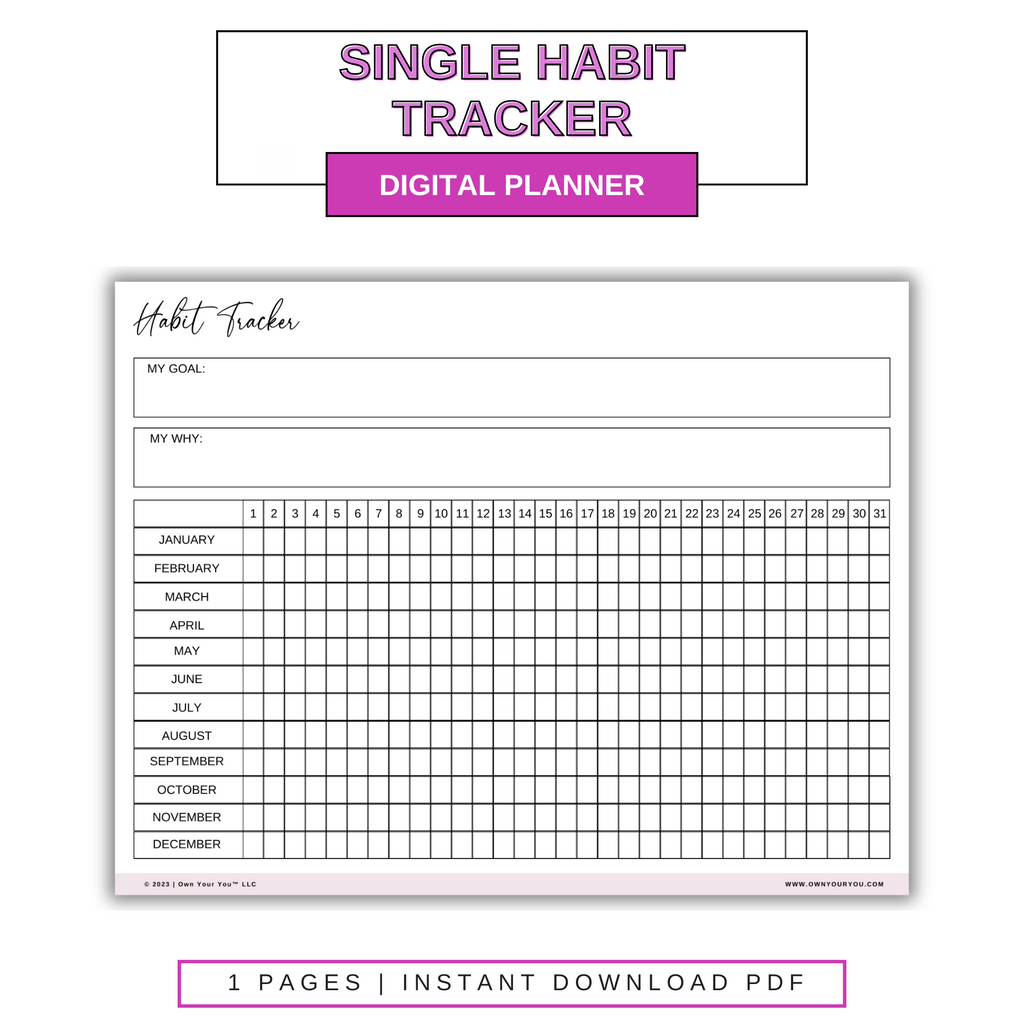 Digital Single Habit - Habit Tracker