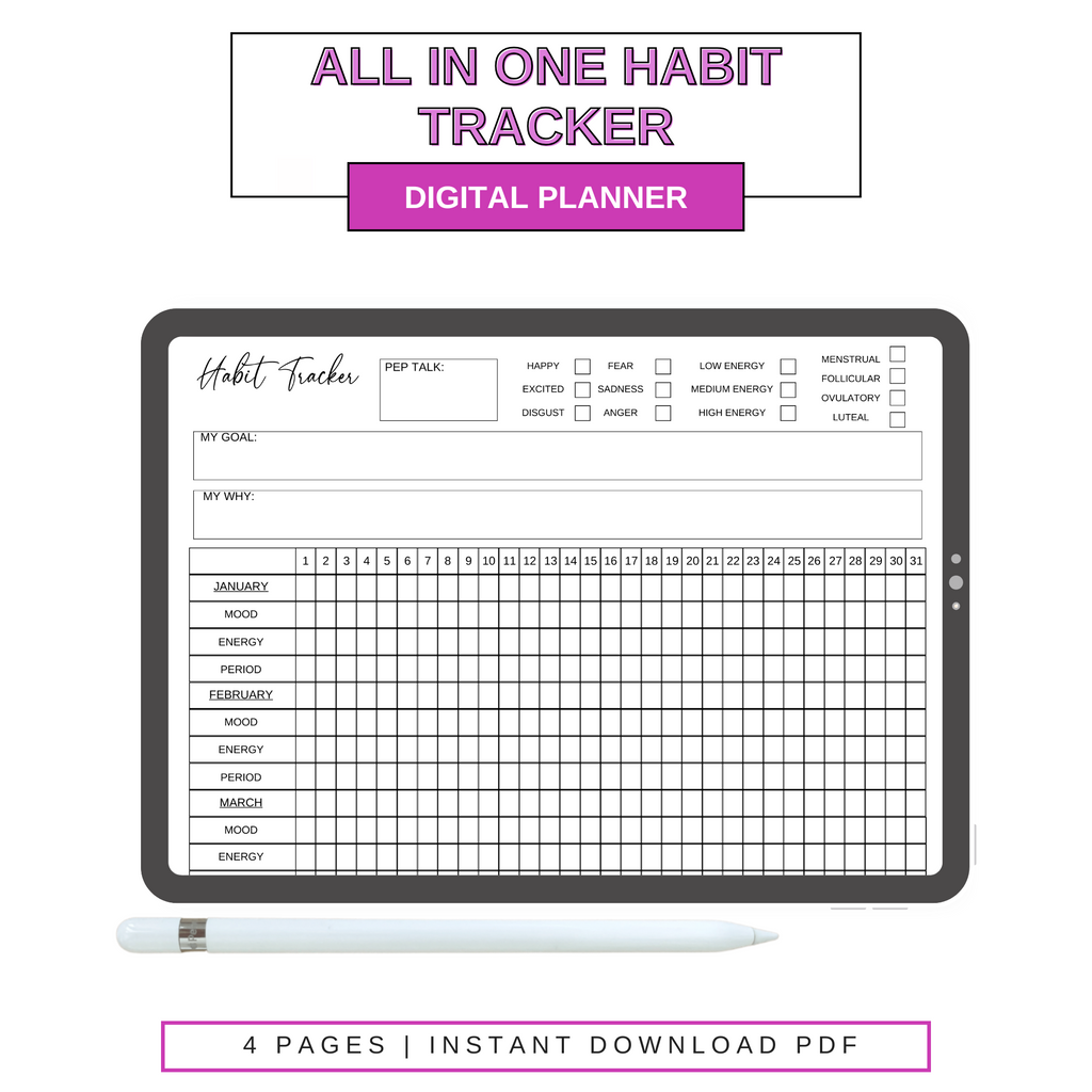 Digital All In One Habit Tracker