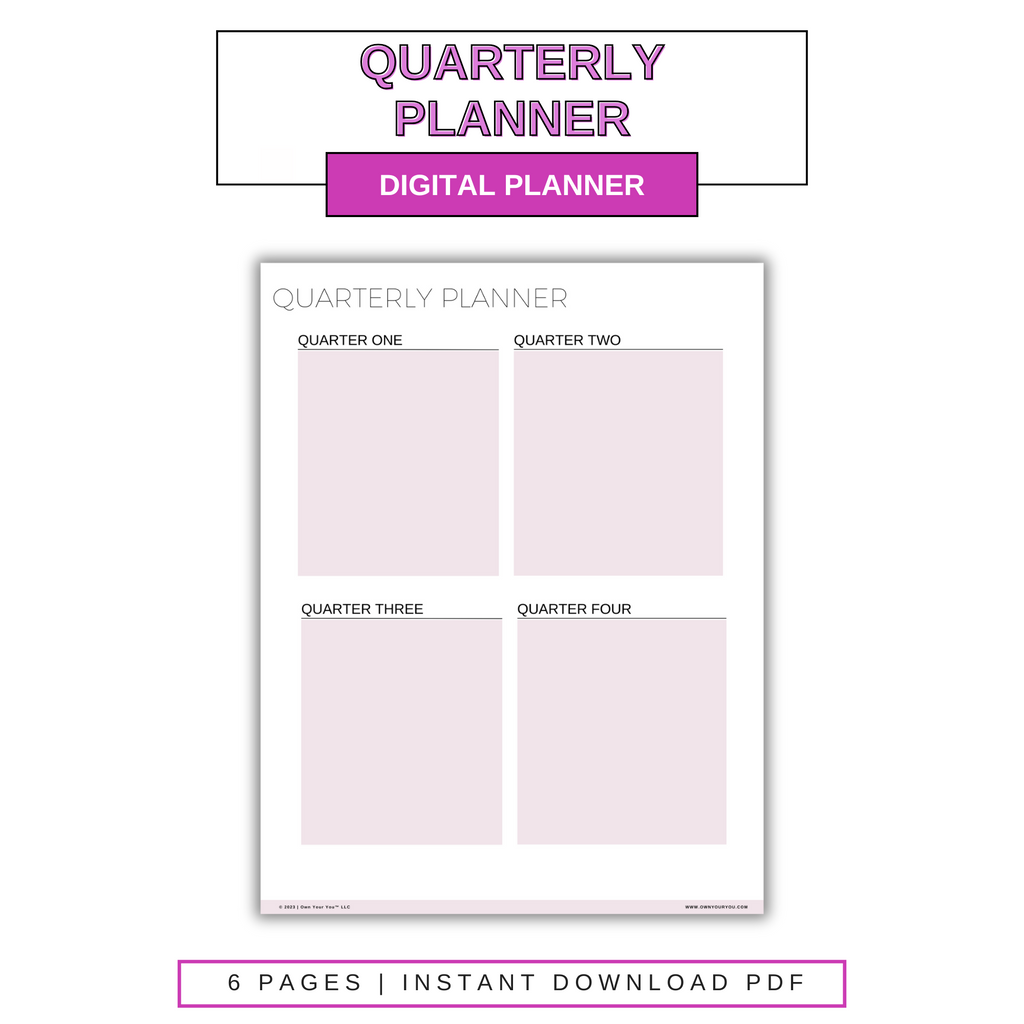 Digital Quarterly Planner