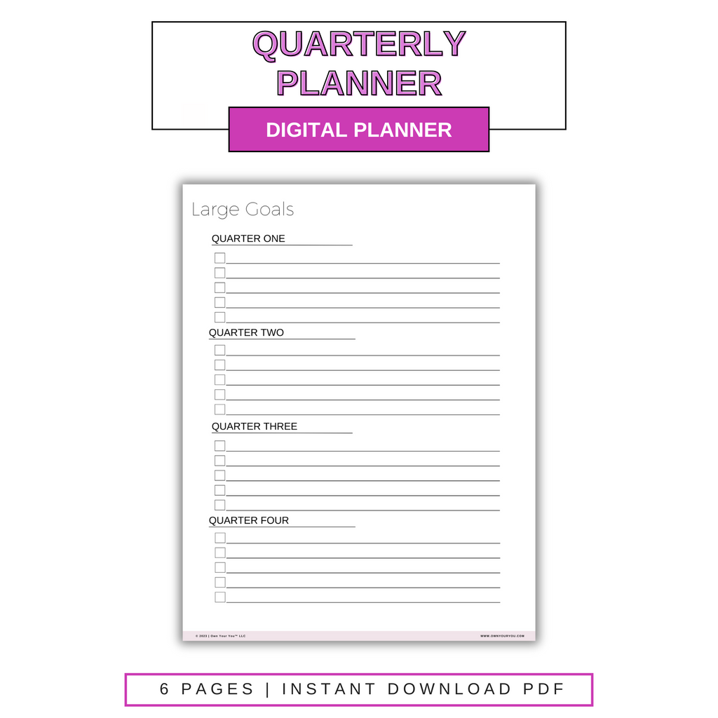 Digital Quarterly Planner