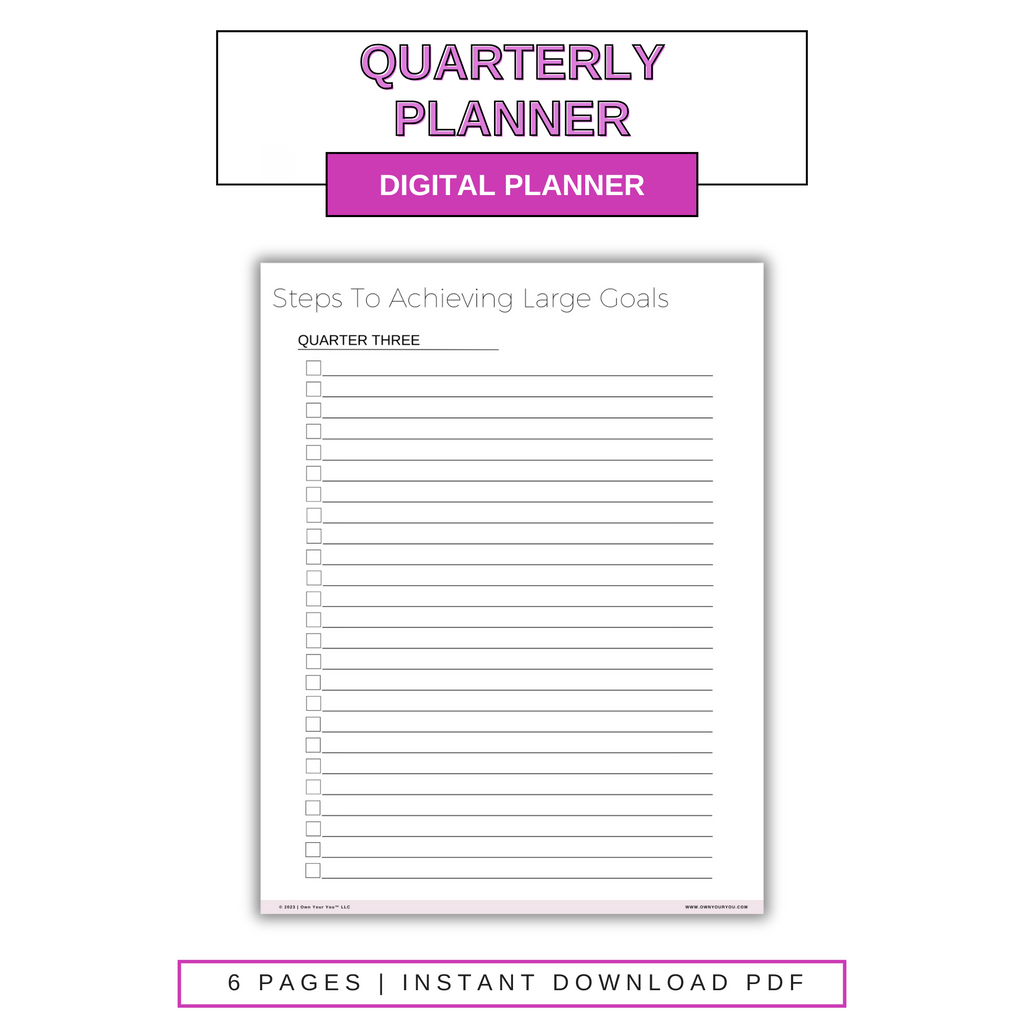 Digital Quarterly Planner