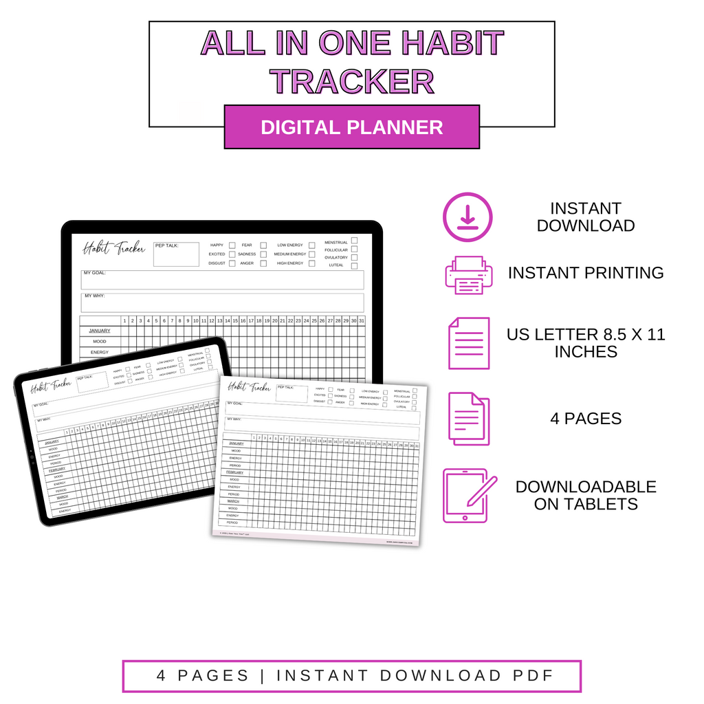 Digital All In One Habit Tracker