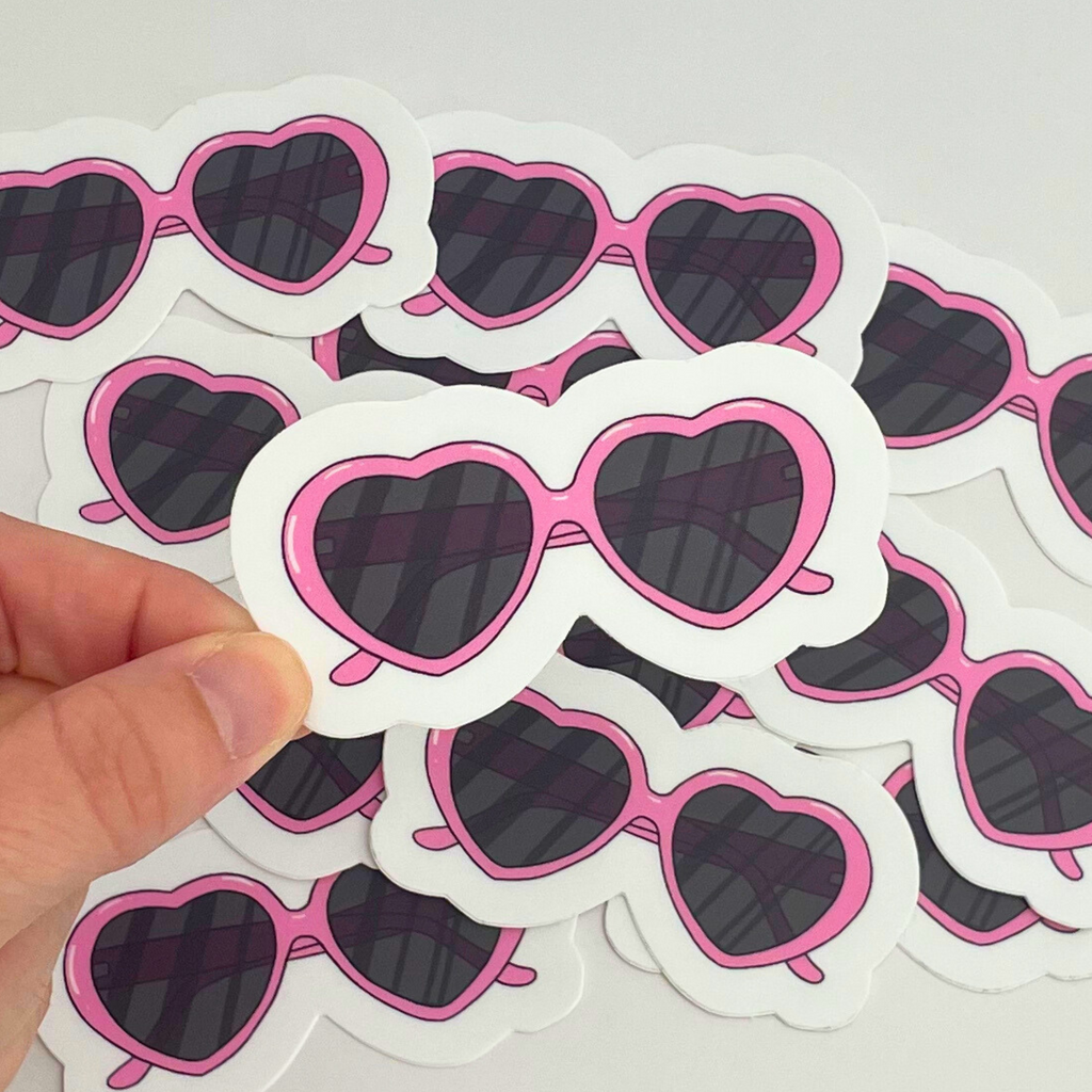 Heart Sunglasses Sticker