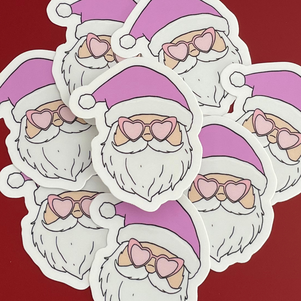 Chic Santa Sticker