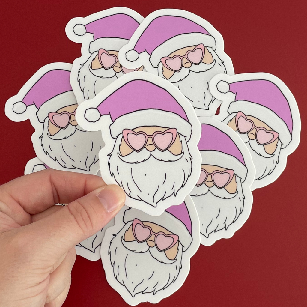 Chic Santa Sticker