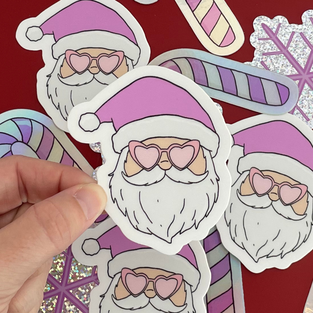 Chic Santa Sticker