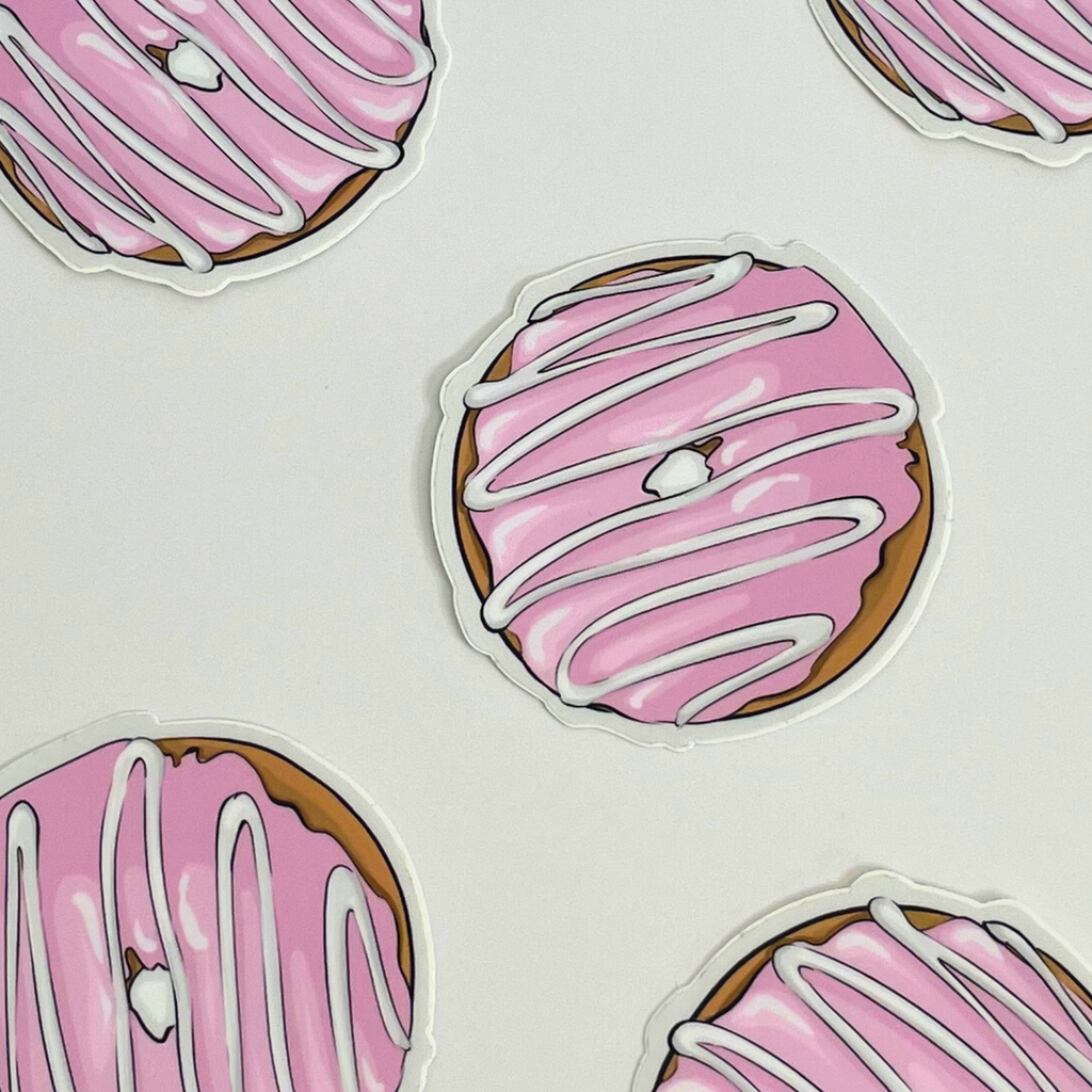 Pink Glaze Donut Sticker