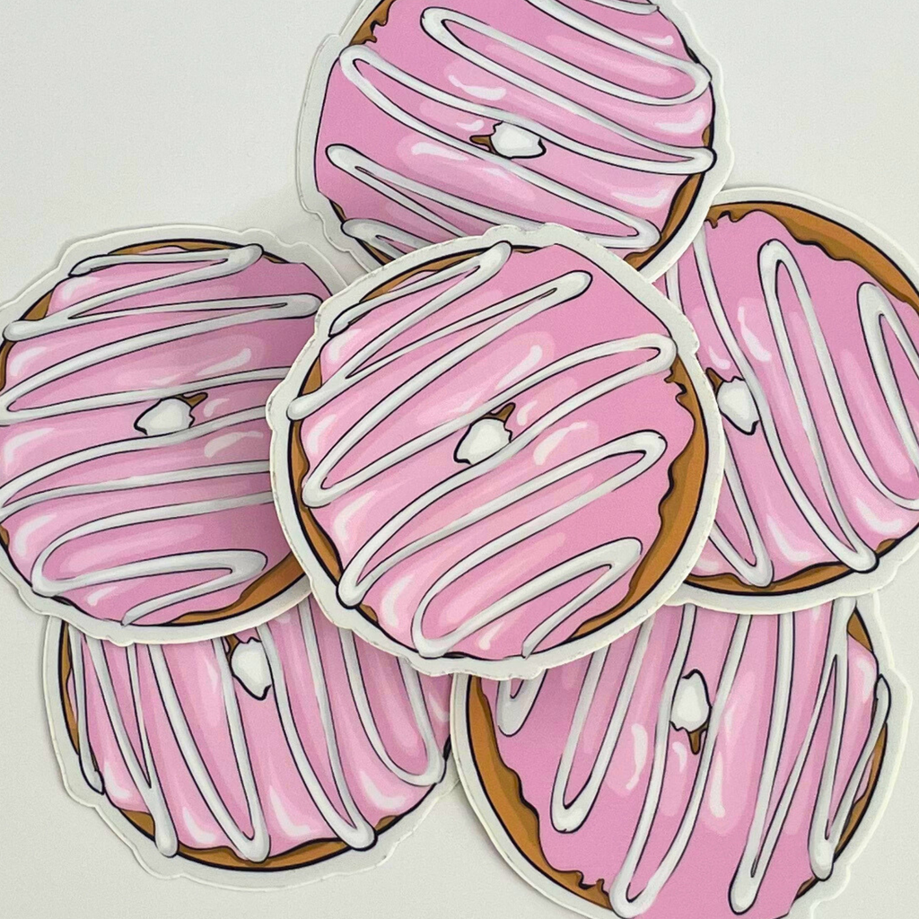 Pink Glaze Donut Sticker