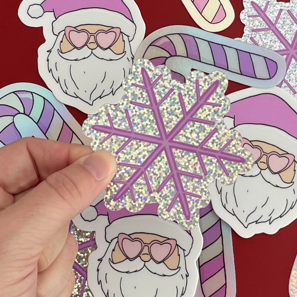 Snowflake Glitter Sticker